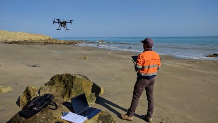 UAV地图新西兰海滩创建详细的3D模型