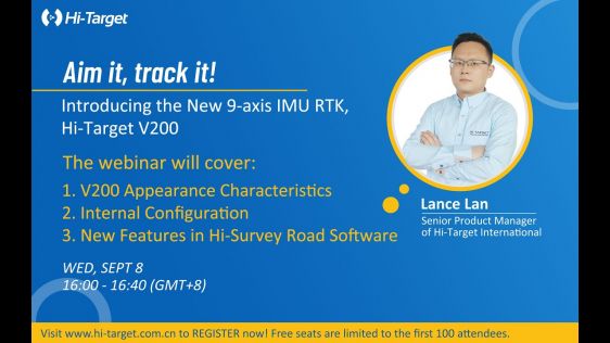 网络研讨会：介绍新的9轴IMU RTK Hi-Target V200