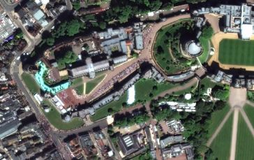 Royal Wedding Crowd Captured by Satellite