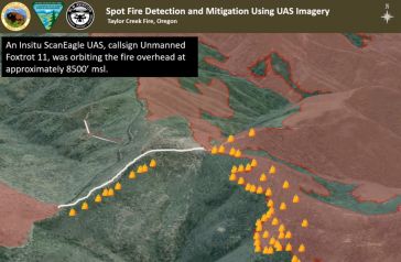 Insitu ScanEagle UAS Helps Suppress Wildfires