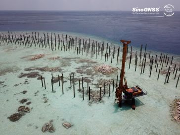 高精度打桩系统在马尔代夫Aarah度假村施工中的应用